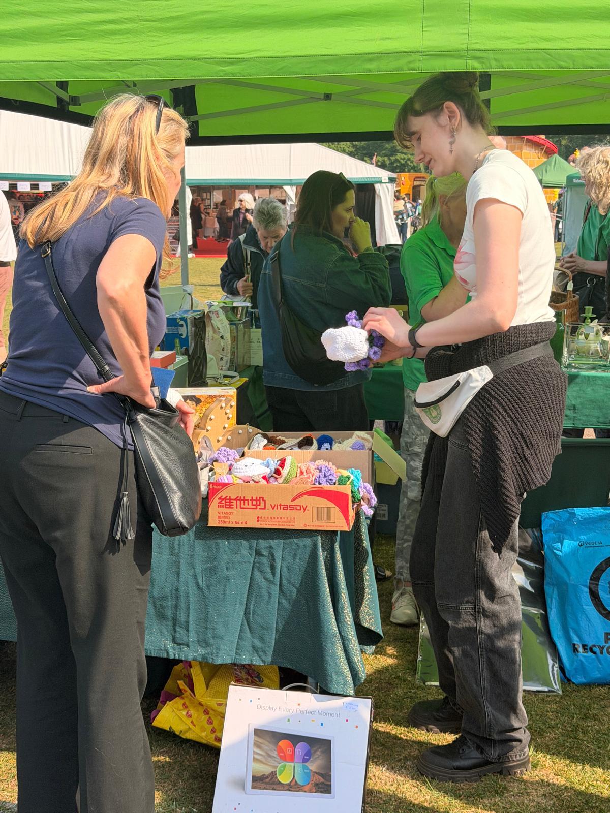 Community market visitors